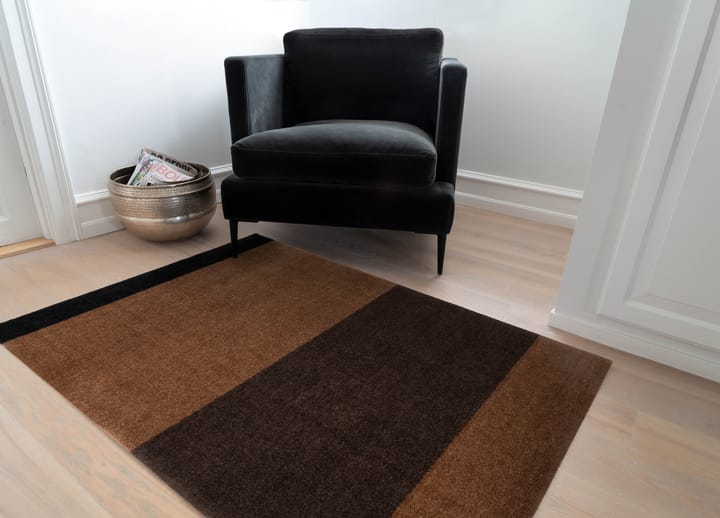 Stripes by tica, horisontell, gångmatta, Cognac-dark brown-black, 90x130 cm tica copenhagen