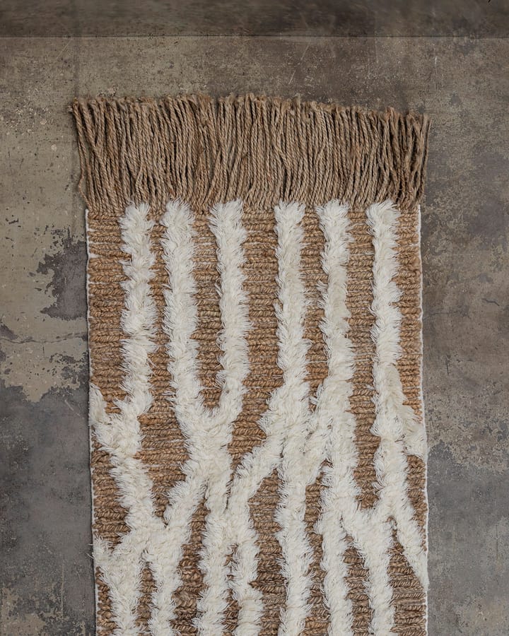 Wahl gångmatta jute 80x350 cm, Brown-offwhite Tinted