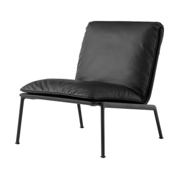 Muno LN18 loungefåtölj - Dark chrome-Noble leather Black - &Tradition