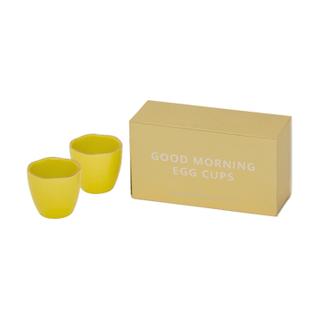 Good Morning äggkopp 2-pack - Limelight - URBAN NATURE CULTURE