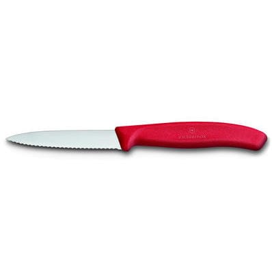 Victorinox grönsak- & skalkniv vågig 8 cm - Röd - Victorinox