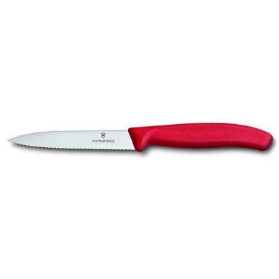 Victorinox grönsak- & skalkniv vågtandad10 cm - Röd - Victorinox