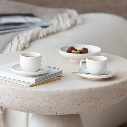 Afina espressokopp 5 cl med fat, White Villeroy & Boch