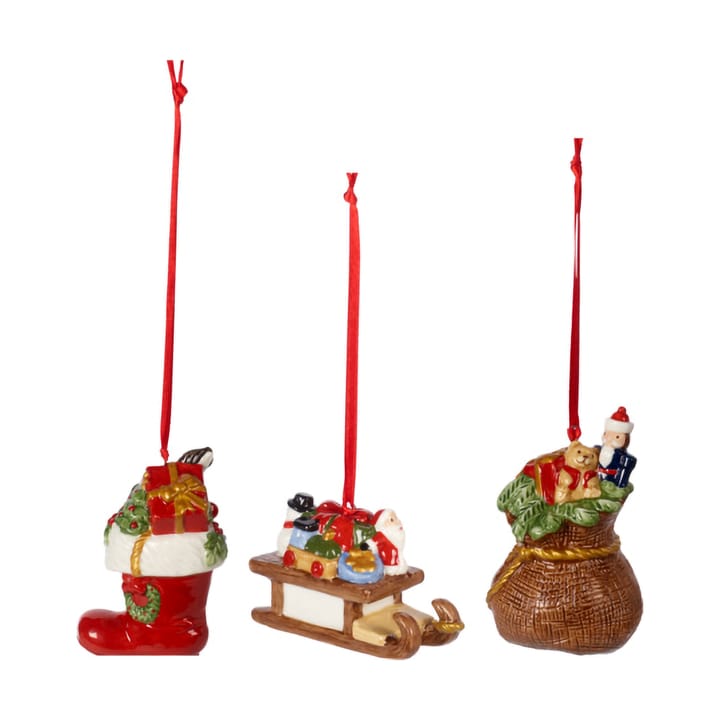 Nostalgic julgranshänge gåvor 3-pack - Röd-brun - Villeroy & Boch