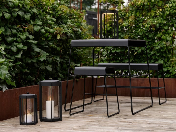 A-bench outdoor bänk med hylla 45 cm, Black Zone Denmark