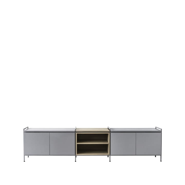 Molto Low sideboard - grå/ek, 3 sektioner - Zweed